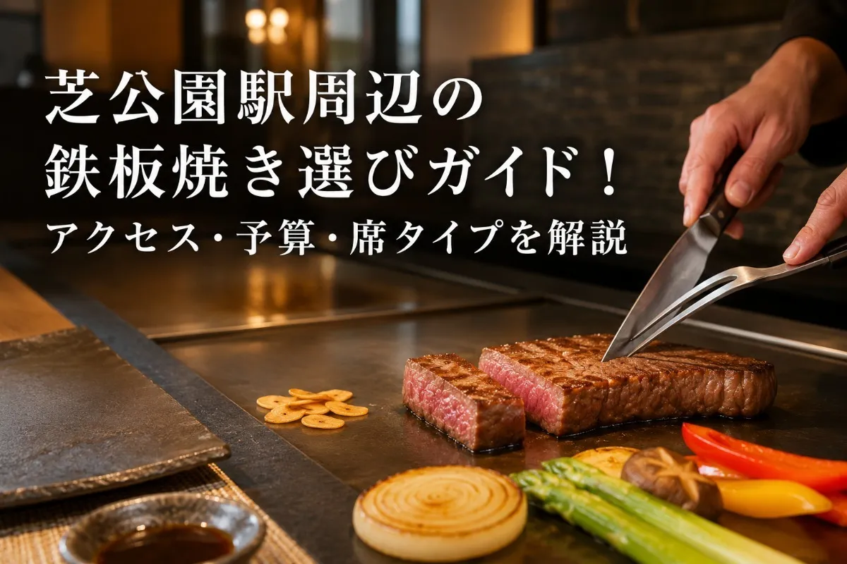 芝公園駅周辺の鉄板焼き選びガイド!アクセス・予算・席タイプを解説
